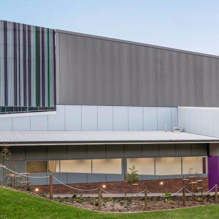 Community building with SPANDEK® steel walling manufactured from COLORBOND steel Dune