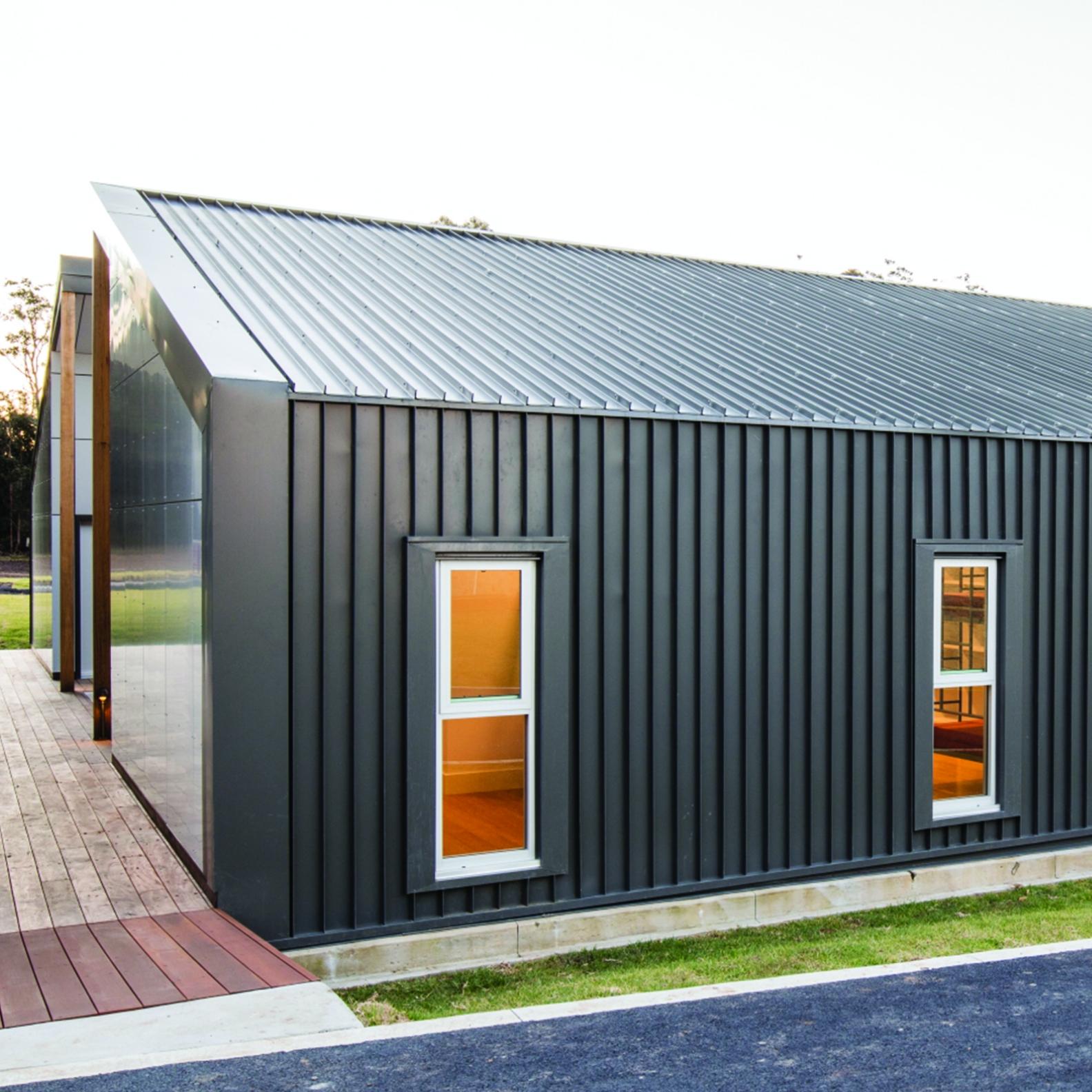 School with LONGLINE 305 walling manufactured from COLORBOND steel in colour Woodland Grey