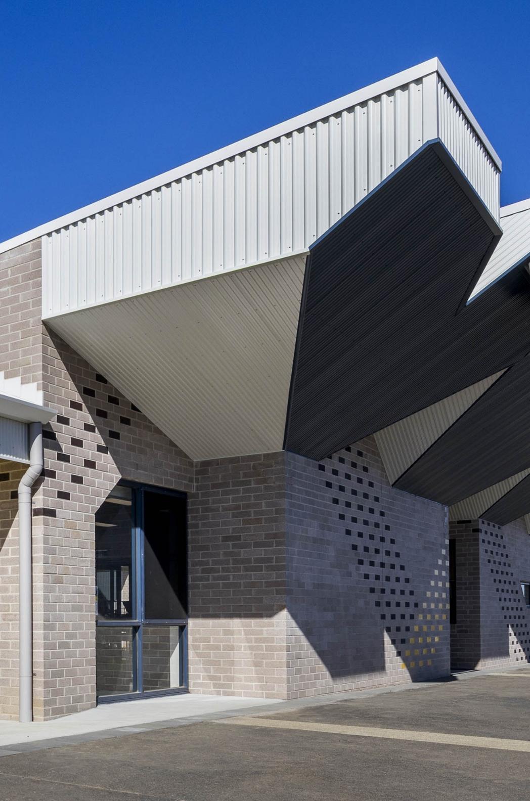 Community building with SPANDEK® steel walling manufactured from COLORBOND steel Surfmist